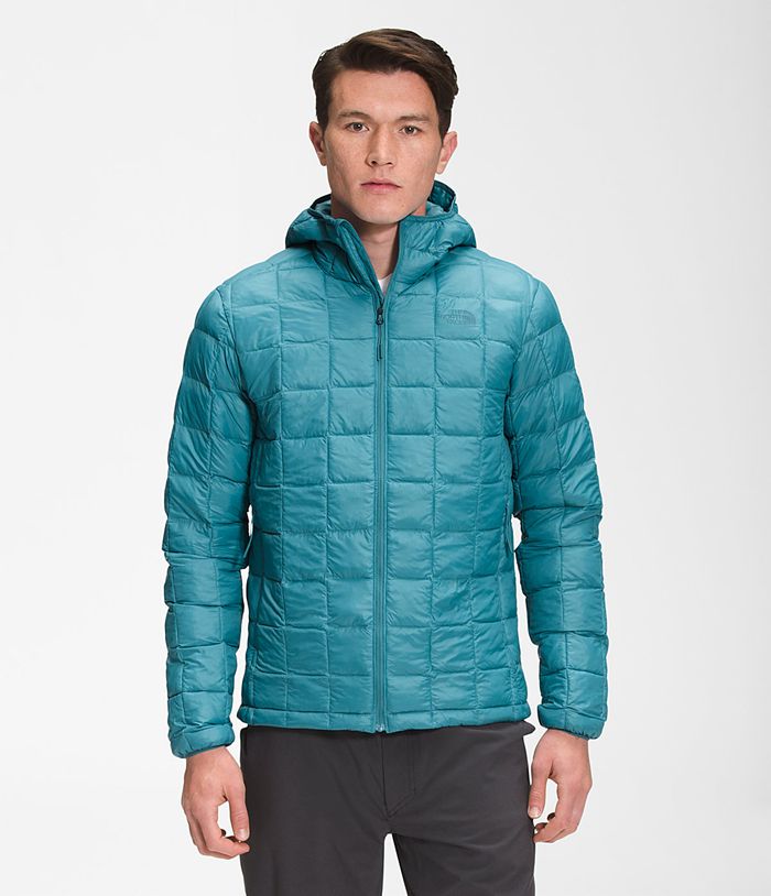 The North Face Puffer Jacket ThermoBall™ Eco Hoodie Blue - Mens - Thailand HDBSX-7589